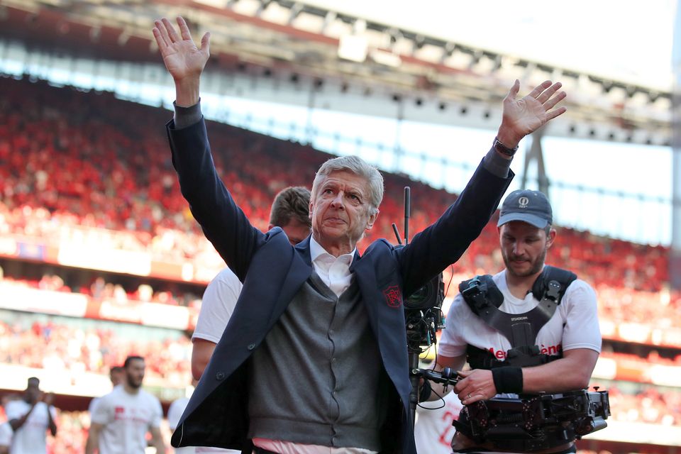 Arsenal marked Arsene Wenger’s last home game in charge with a 5-0 win against Burnley (Nick Potts/PA)