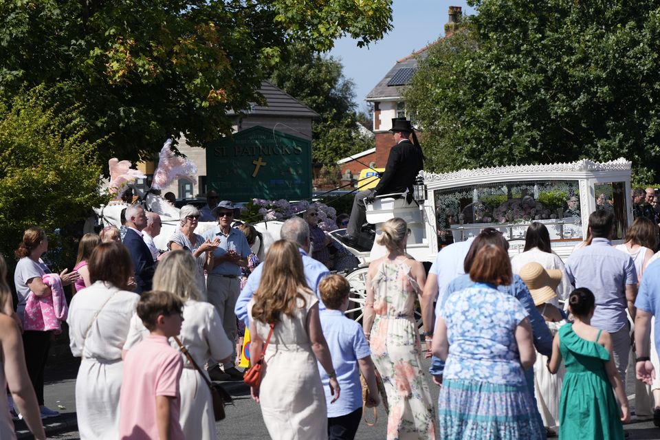 Hundreds gathered to pay their respects (Danny Lawson/PA)