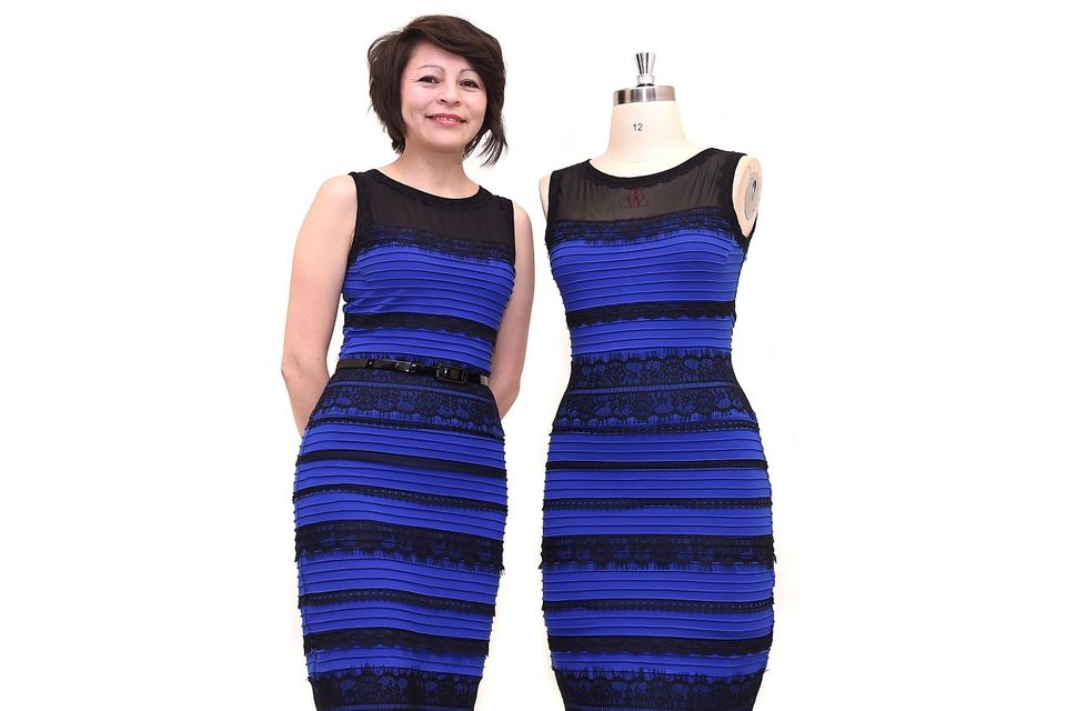 Roman originals black and blue sale dress