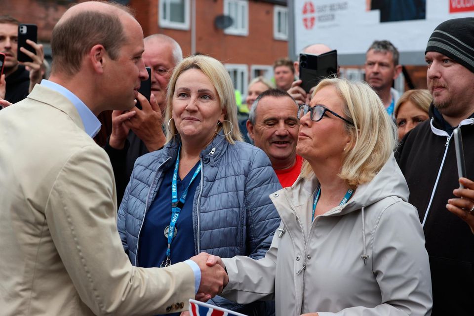Prince William made time for the awaiting crowds in east Belfast