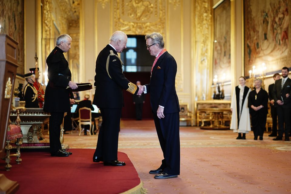 Alex Jennings was honoured by the King at Windsor Castle (Aaron Chown/PA)