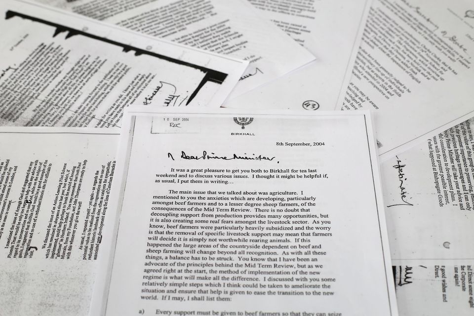 Copies of the previously secret letters written by Charles, including one to then-PM Tony Blair (Philip Toscano/PA)