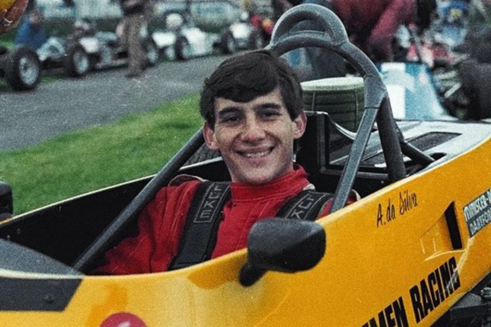 All smiles: a young Ayrton Senna at Mondello Park