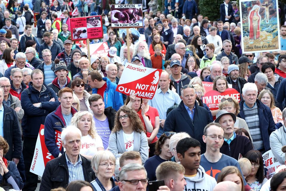 General view of the March For Their Lives rally which has been organised by Precious Life in Belfast City Centre.
Photo by Declan Roughan / Press Eye.