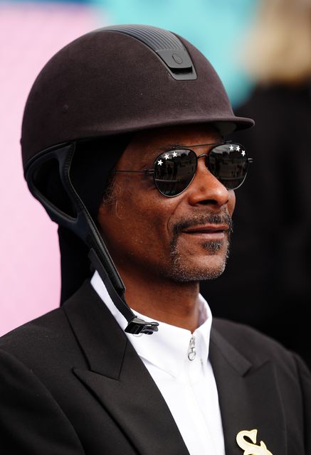 Snoop Dogg watching the dressage team grand prix special (Mike Egerton/PA)