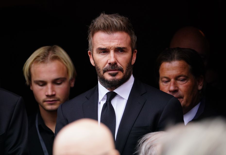 David Beckham was among the former Manchester United players to pay tribute to Denis Law (Yui Mok/PA)