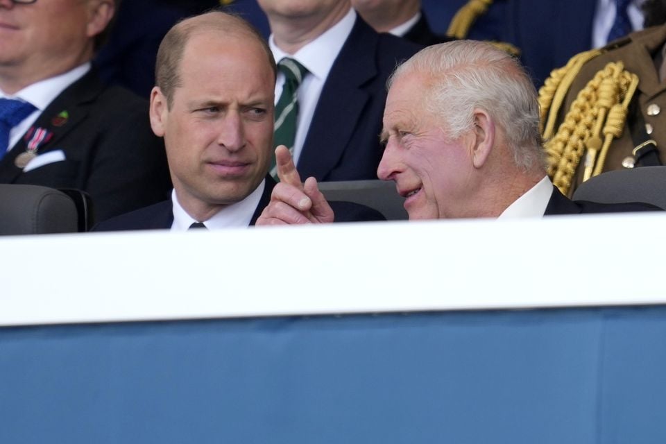 William and his father the King (Kin Cheung/PA)