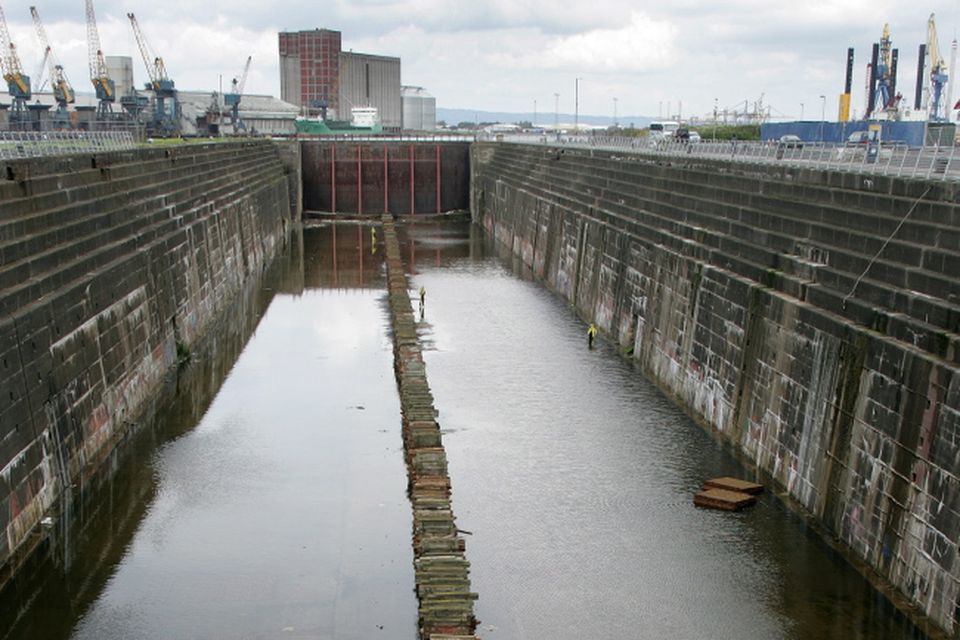Colin Cobb's Titanic Walking Tours. The Thompson graving dock and pump house where the Titanic's hull inspection and propeller work was done