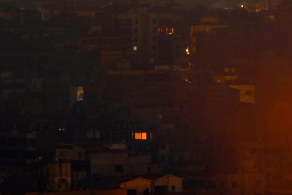 Smoke and fire rise from the site of an Israeli airstrike in Dahiyeh, Beirut, Lebanon on Friday Hassan Ammar/AP)