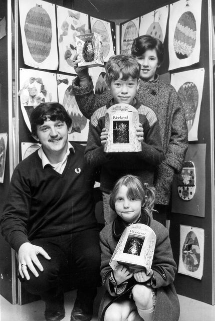 April 1985:  Kelly Lemon (front), John Sloan (middle) and Glynis Sergison