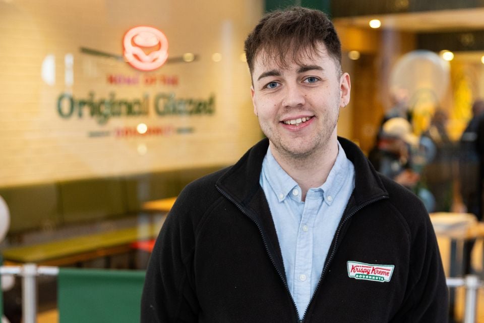 Sean McMullan, manager of the new Krispy Kreme in Victoria Square  (Luke Jervis)