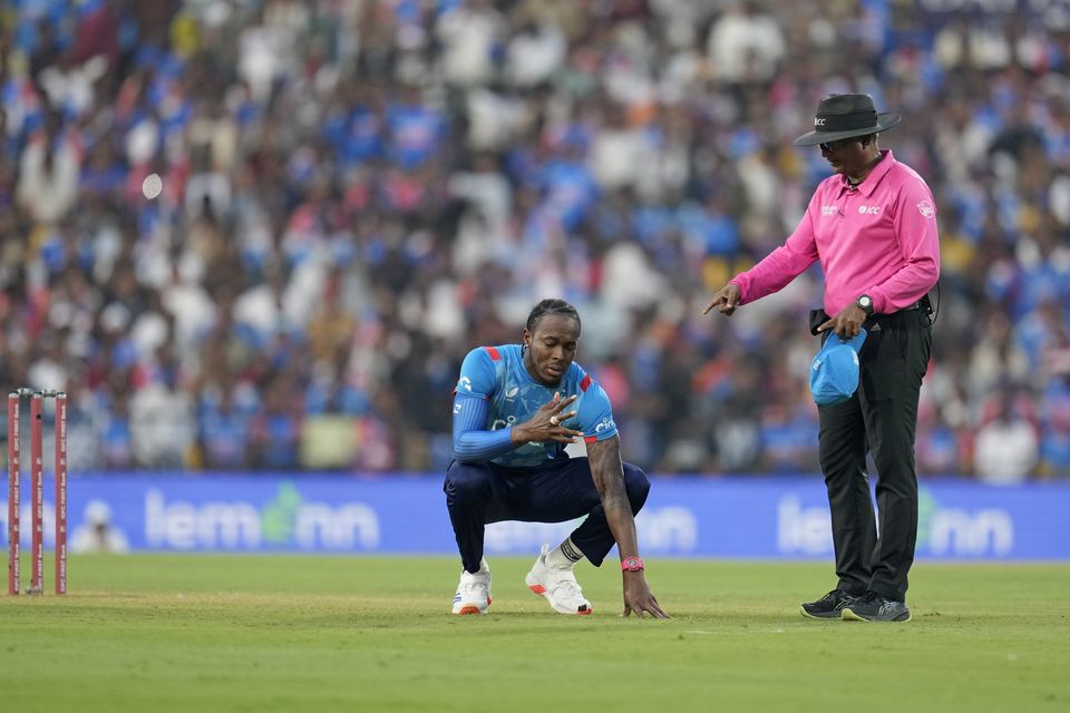 Jofra Archer has played six successive matches on the tour of India (Aijaz Rahi/AP)