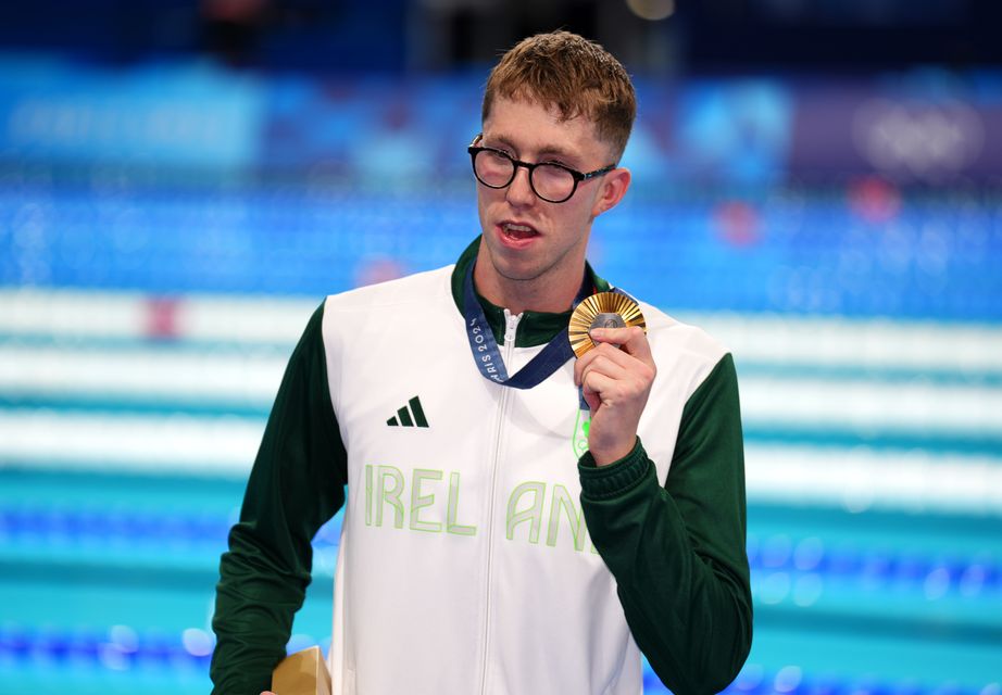 Daniel Wiffen poses with his gold medal (John Walton/PA)