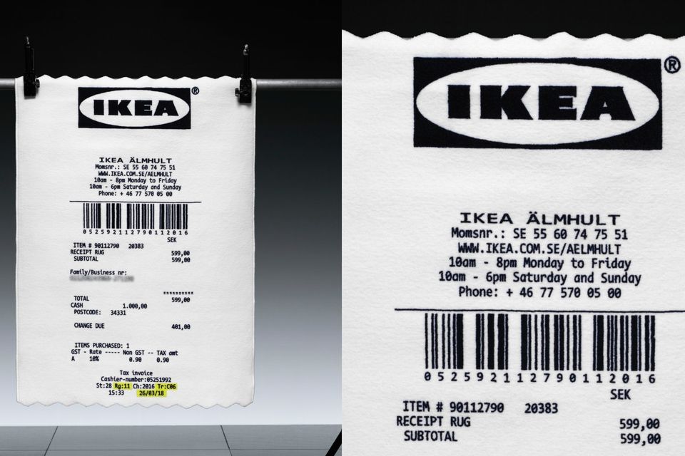 Virgil Abloh adds giant receipt rug to upcoming IKEA collection