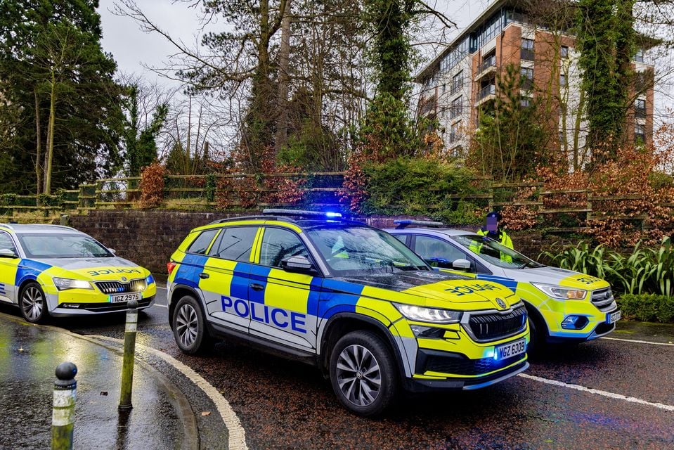 Emergency services at the scene of an incident in the Redwood Court area of Dunmurry on February 19th 2025 (Photo by Kevin Scott)