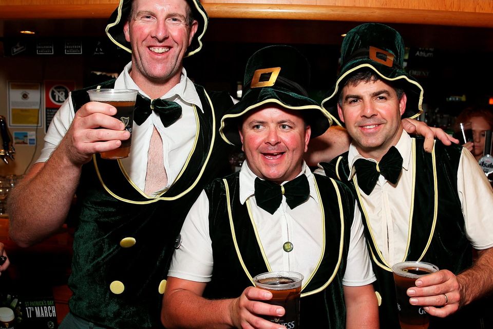 SYDNEY, AUSTRALIA - MARCH 17:  Patrons celebrate St Patrick's Day at the Orient Hotel on March 17, 2015 in Sydney, Australia. March 17th commemorates Saint Patrick and the arrival of Christianity in Ireland, as well as celebrating Irish heritage and culture.  (Photo by Brendon Thorne/Getty Images)