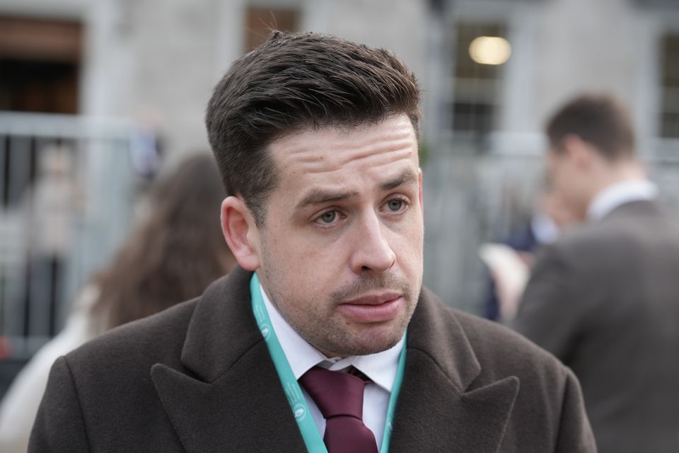 Conor Sheehan arrives at Leinster House in Dublin ahead of the first sitting of the new Dail (Brian Lawless/PA)