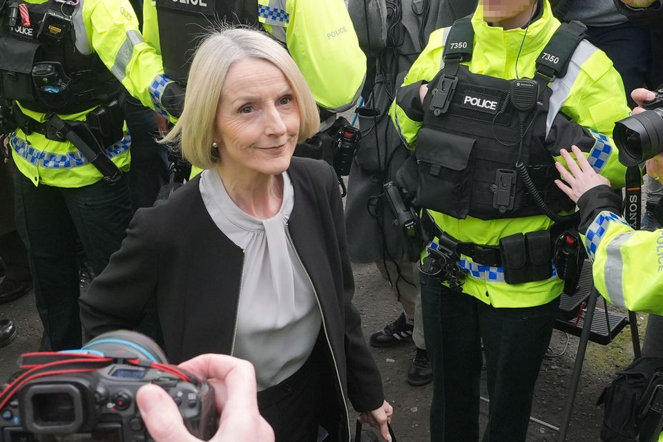 Eleanor Donaldson arrives at Newry Magistrates Court in April (Brian Lawless/PA)