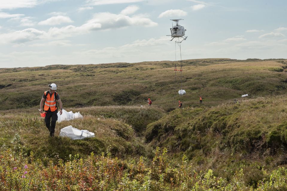 A peatland restoration project at Kinder Scout, Derbyshire (National Trust/PA)