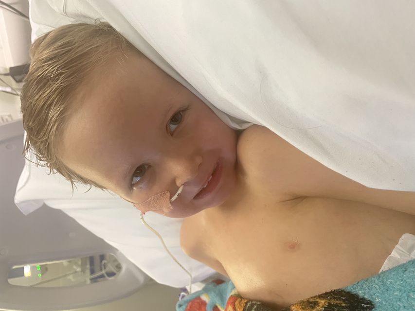 Isaac Perry had to undergo several operations (Cancer Research UK/PA)