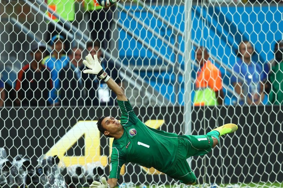 Costa Rica's goalkeeper Keylor Navas in action during the World