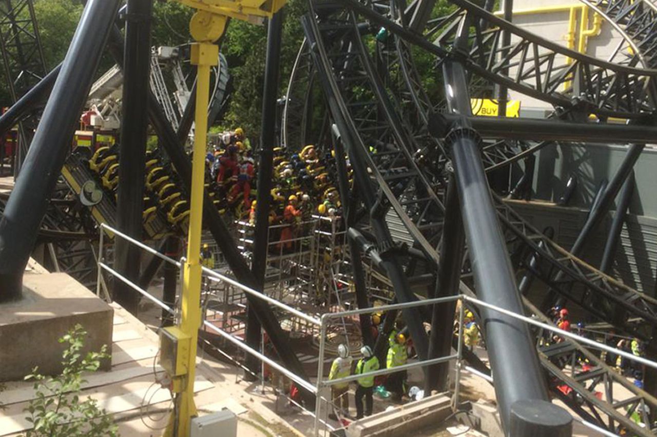 Alton Towers Smiler rollercoaster crash like 90mph car accident