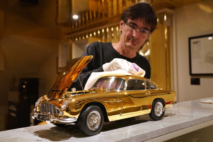 24-carat gold models of James Bond’s Aston Martin to go on sale for £25,000 each