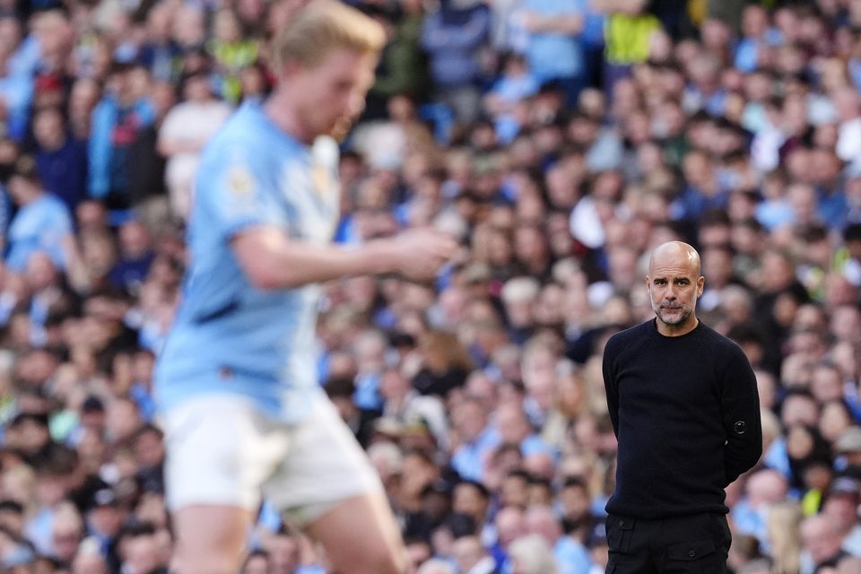 Pep Guardiola is happy to have Kevin De Bruyne, left, back in action (Nick Potts/PA)