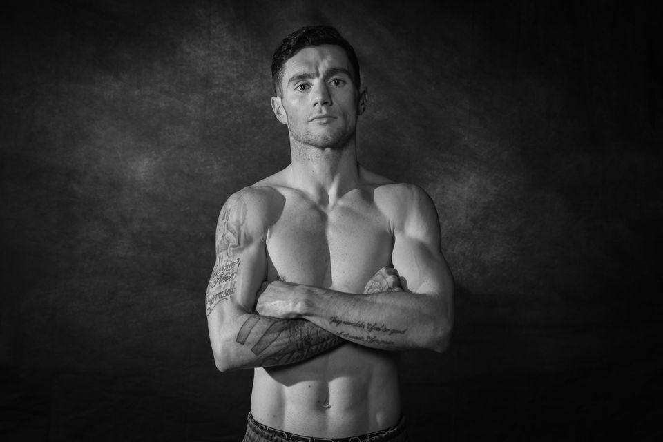 John Cooney in the studio during Nations Fight Night ahead of his bout at the Ulster Hall in Belfast (Photo by Chris Scott)