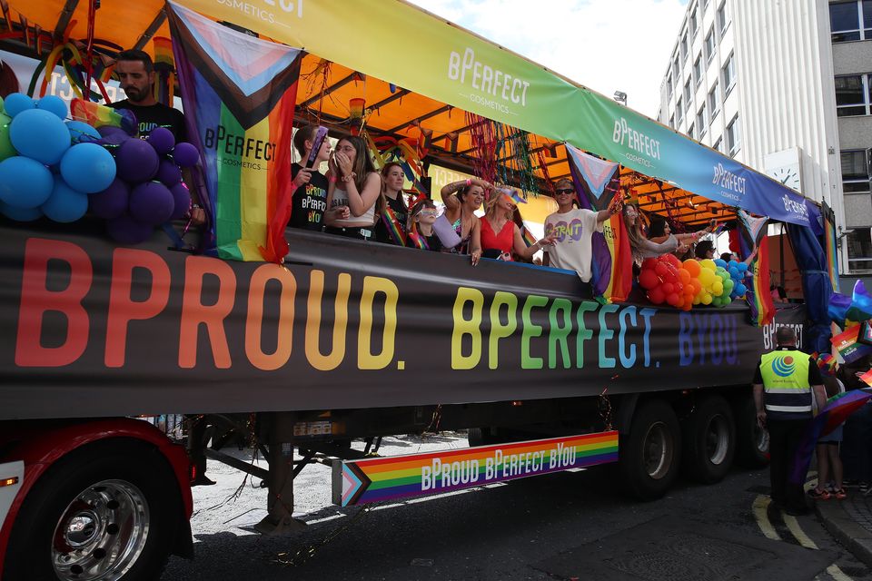 The 2023 Pride Parade through Belfast. Photograph by Declan Roughan / Press Eye