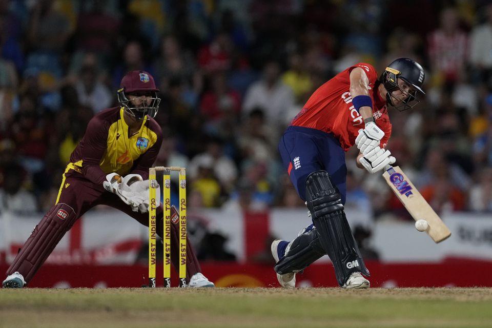 Jacob Bethell, right, has made a couple of fifties for England in the Caribbean (Ricardo Mazalan/AP)