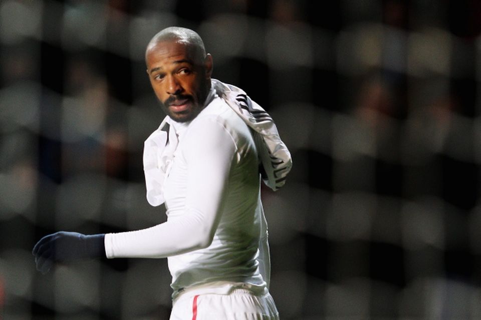 Soccer legend Thierry Henry in attendance for the New York Liberty