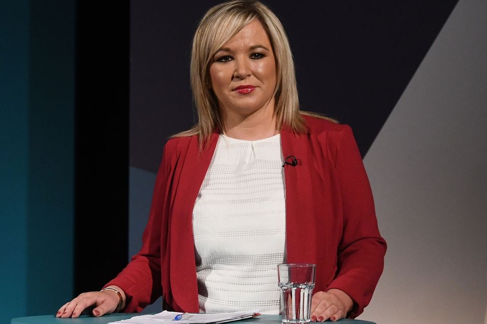 Sinn Fein's Michelle O'Neill  during  A television debate from the five main parties which was recorded at UTV in Belfast. Photo: Pacemaker