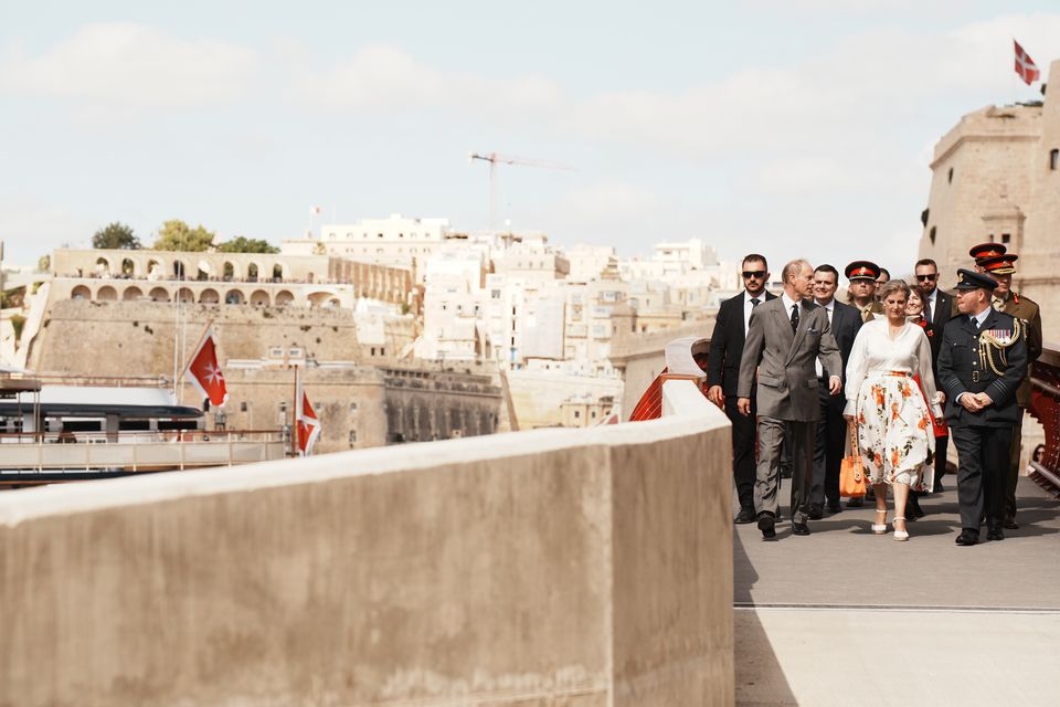 The trip marks the 60th anniversary of Malta’s independence and celebrates the country’s shared heritage and continuing collaboration with the UK (Aaron Chown/PA)