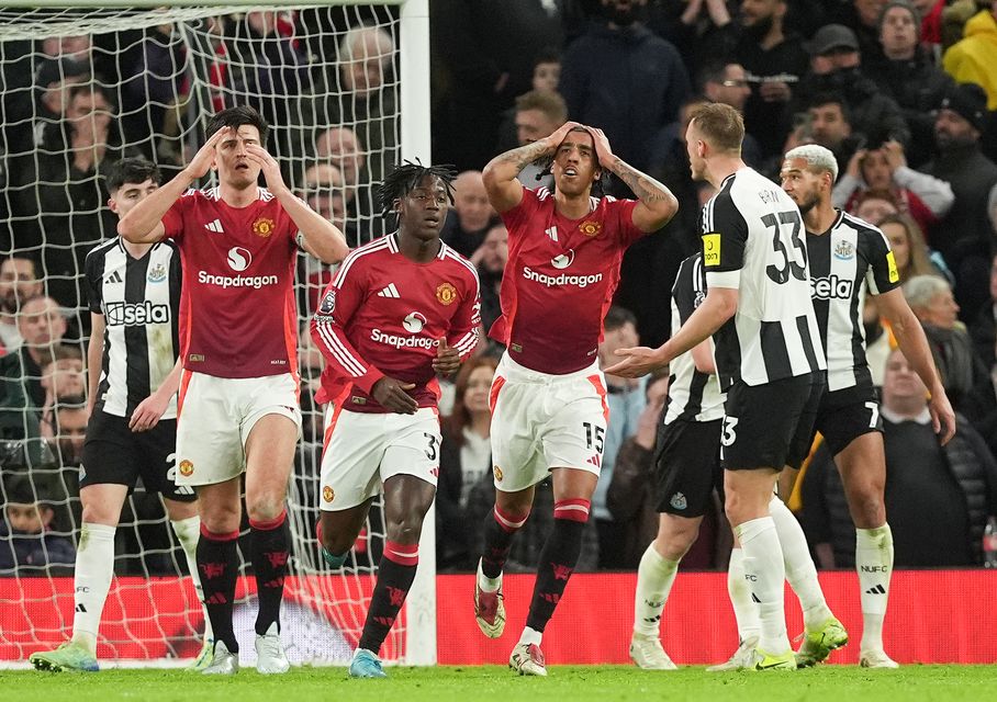 Manchester United’s 2-0 defeat to Newcastle was their fourth straight in all competitions (Martin Rickett/PA)