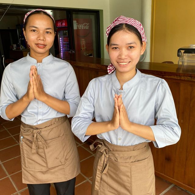 Phany and Sreyten, two of 13 Cambodian women who work in Tevy's Place