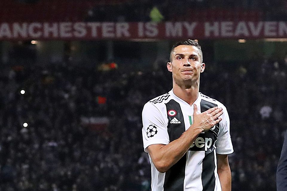 Cristiano Ronaldo does NOT look happy as Juventus star wears
