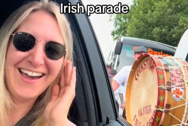 US TikToker goes viral after getting stuck in middle of ‘Irish’ Orange Order parade