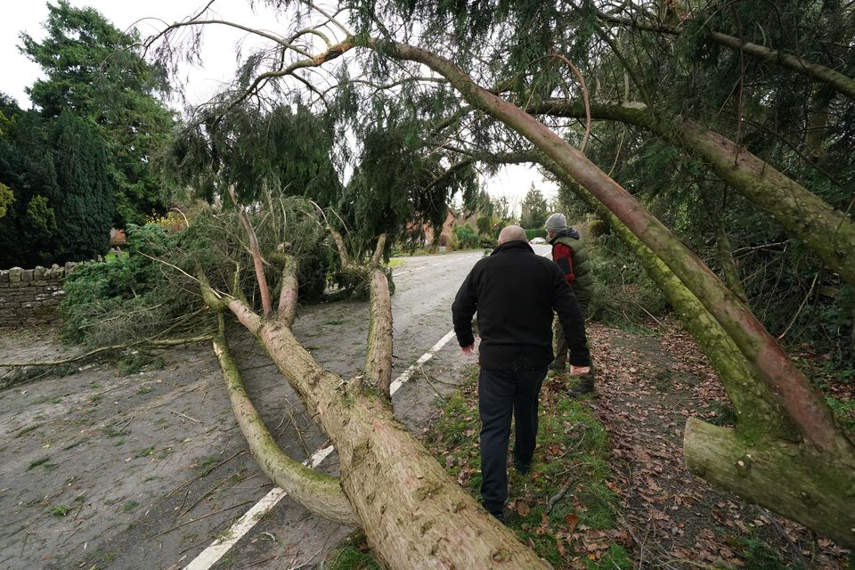 The winds were expected to slowly ease from the north throughout the day, the Met Office said (Jacob King/PA)