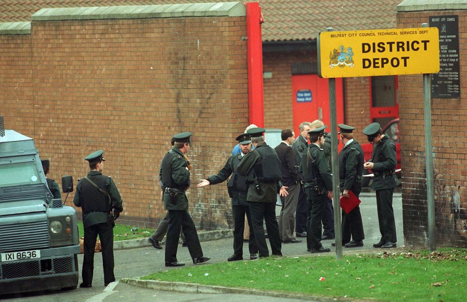 Kennedy Way council depot in west Belfast where Smith shot dead two Catholic workers in 1993