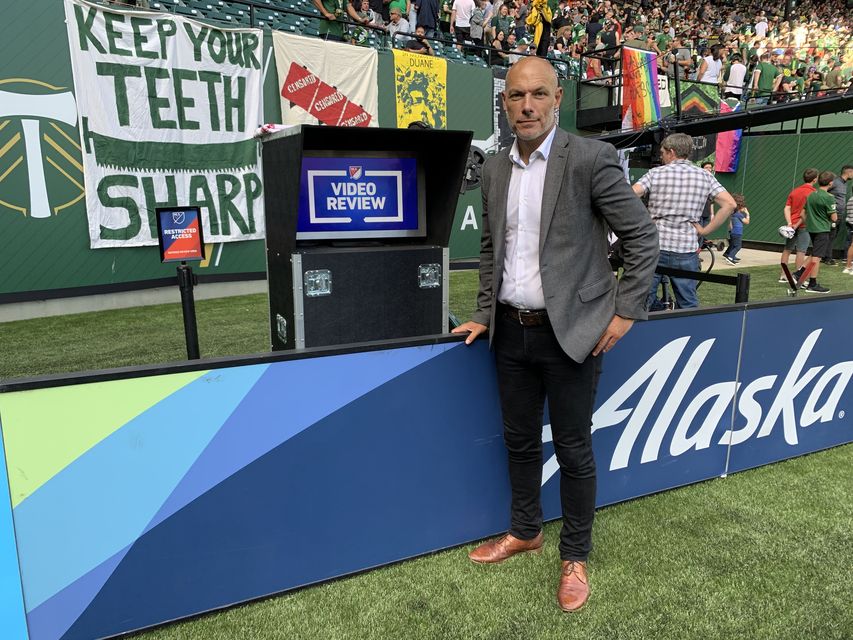 Howard Webb returned to English football after helping to bring video technology to Major League Soccer (Simon Peach/PA)