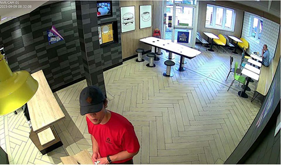 Daniel Khalife at a branch of McDonald’s (Metropolitan Police/PA)