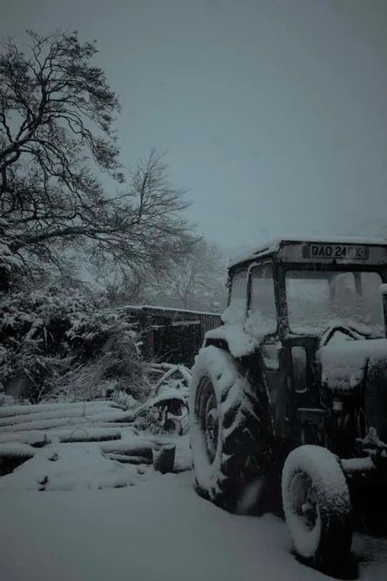 A snow-covered tractor in Slieve Gallion, Co Derry. Catherine McGeehan