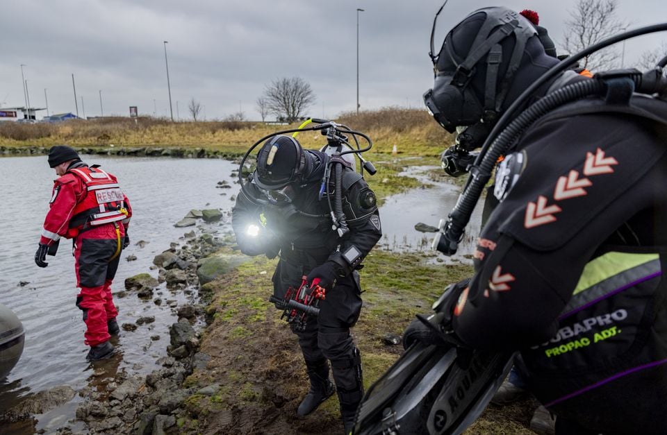 Specialist dive teams from Tyrone Underwater Search and Recovery search for missing man Gary Patterson in Larne on February 16th 2025 (Photo by Kevin Scott)
