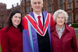 thumbnail: Robert Smyth from Dublin graduated in Politics International Studies and Philosophy from Queens Universality today. Celebrating with his partner, Jane Carrigan and mum, Ann Smyth.