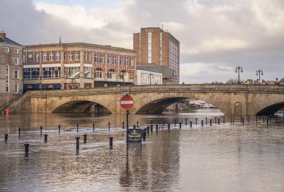 Flooding in York where the River Ouse burst its banks (Danny Lawson/PA)