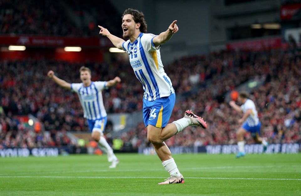 Ferdi Kadioglu gave Brighton the lead (Nigel French/PA)