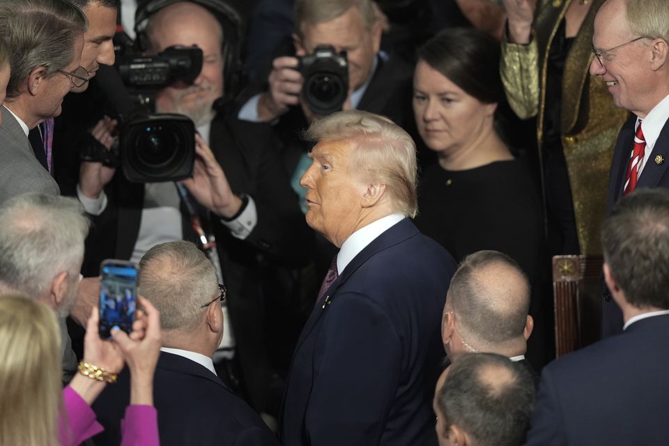 President Donald Trump addressed a joint session of Congress at the Capitol in Washington (Pablo Martinez Monsivais/AP)