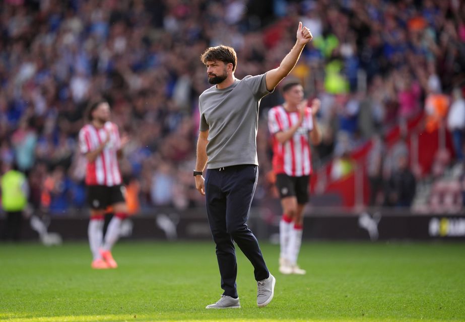 Southampton manager Russell Martin salutes the fans (Adam Davy/PA)