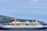 thumbnail: The Fred Olsen liner, Boudicca arriving in Belfast on a previous visit. [Picture: Belfast Harbour]